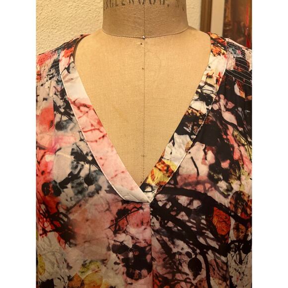 A.n.a. Long Sleeve V-neck Multicolor Pullover Top Size XL - Picture 3 of 8